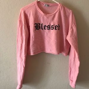 Fashion Nova Cropped Long Sleeve Shirt
